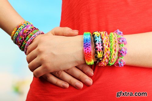 Fashion bracelets on his hands 15x JPEG