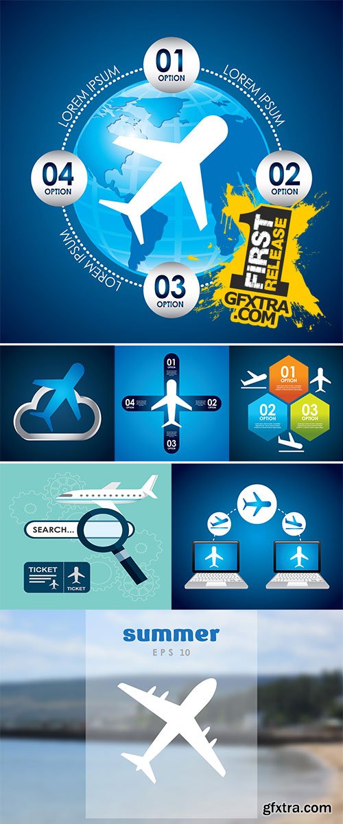 Vector Stock Airplane concept design, vector illustration graphic