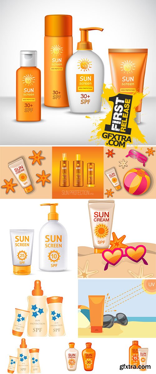 Vector Stock Cream suntan lotion