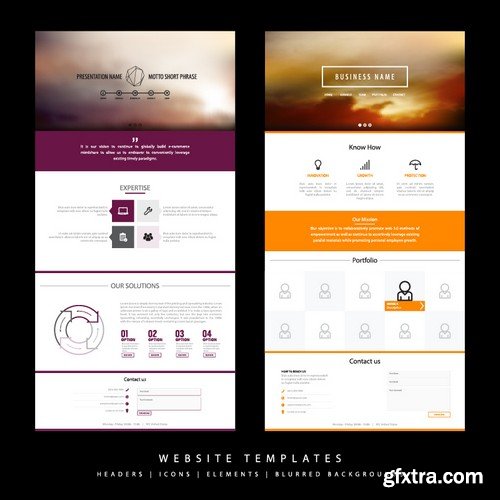 Stock Vectors - Website template 25, 25xEPS