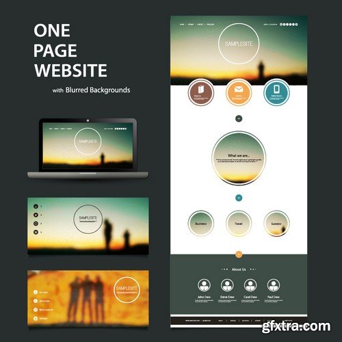 Stock Vectors - Website template 25, 25xEPS