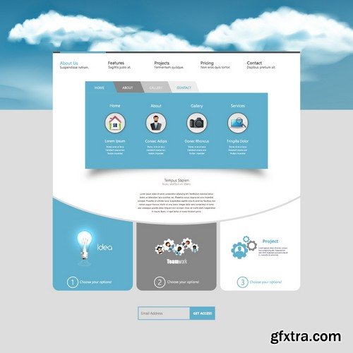 Stock Vectors - Website template 25, 25xEPS