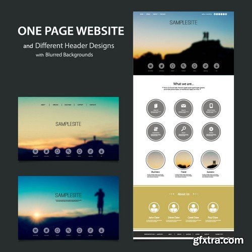 Stock Vectors - Website template 25, 25xEPS