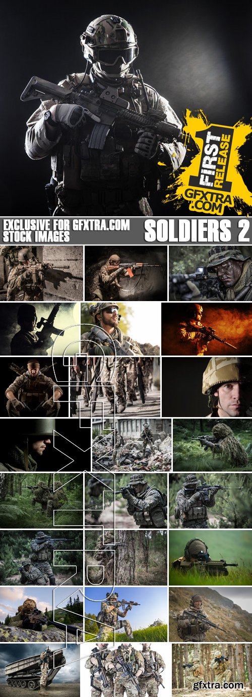 Stock Photos - Soldiers 2, 25xJPG