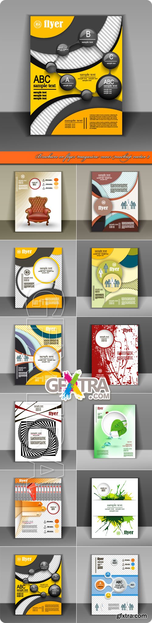 Brochure or flyer magazine cover mockup vector 2