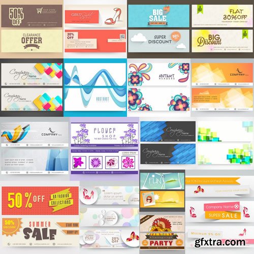 Abstract Banners Collection #16 - 25 Vectors