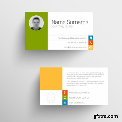 Collection of business cards templates #13-25 Eps