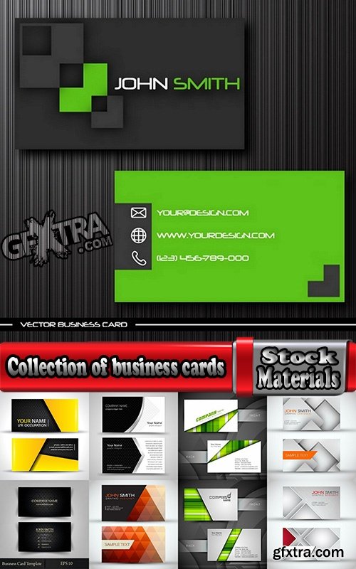 Collection of business cards templates #13-25 Eps