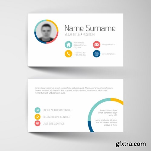 Collection of business cards templates #13-25 Eps