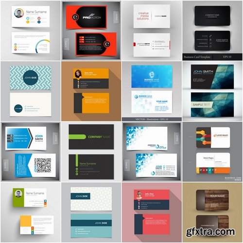 Collection of business cards templates #13-25 Eps