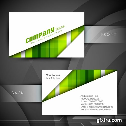 Collection of business cards templates #13-25 Eps