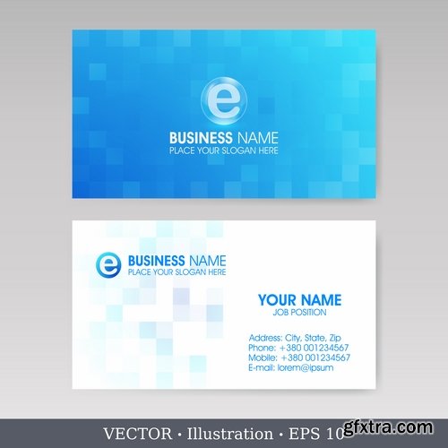 Collection of business cards templates #13-25 Eps