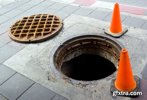 Collection of various manhole sewer drain runoff 25 HQ Jpeg