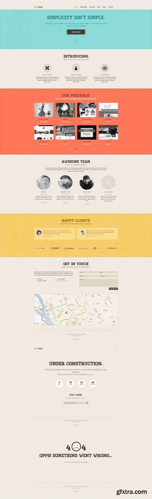 CM - DW One Page Retro - WordPress Theme 1770