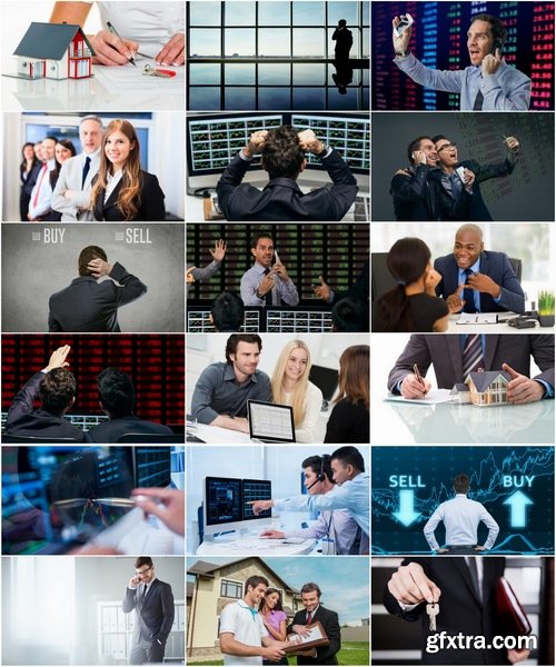 Collection broker businessman stock exchange trading 25 HQ Jpeg