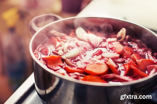 Collection of National Ukrainian borscht soup 25 HQ Jpeg