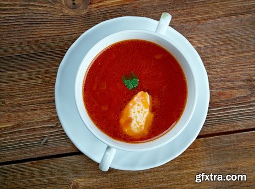 Collection of National Ukrainian borscht soup 25 HQ Jpeg