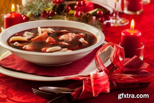 Collection of National Ukrainian borscht soup 25 HQ Jpeg