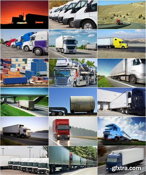 Collection of freight transportation logistics heavy-truck auto business 25 HQ Jpeg