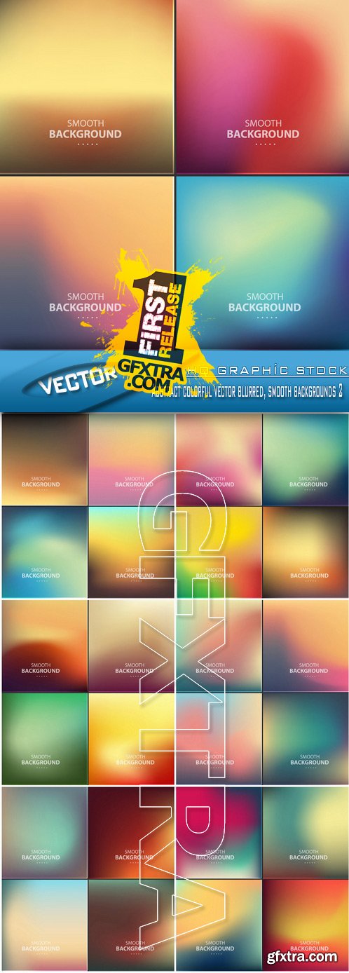 Stock Vector - Abstract colorful vector blurred, smooth backgrounds 2