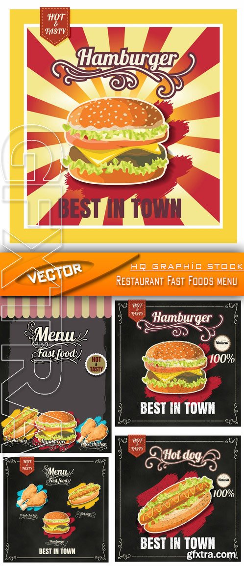 Stock Vector - Restaurant Fast Foods menu