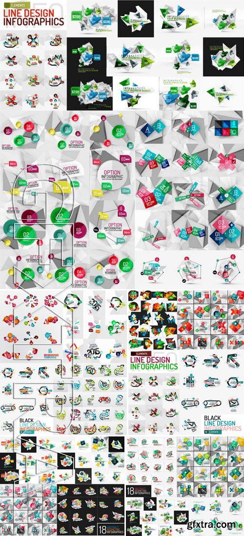 Stock Vectors - Vector Mega Set Of Modern Business Infographic Templates