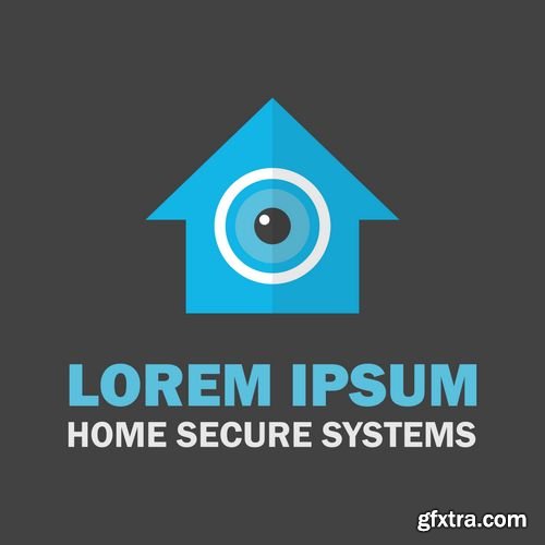 Vector - House Secure System Logo