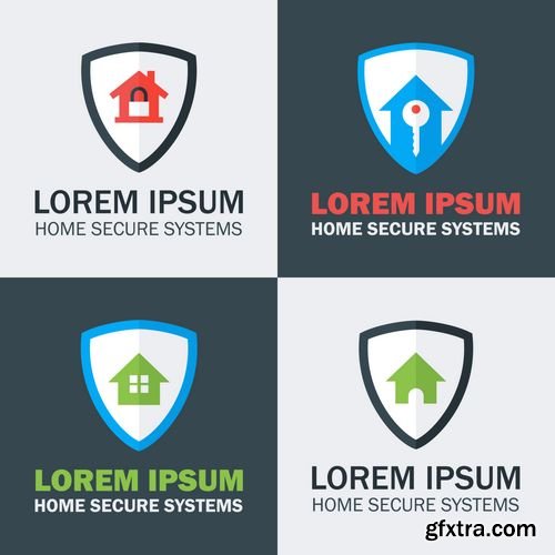 Vector - House Secure System Logo