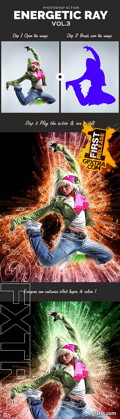 Energetic Ray 3 - Photoshop Action - GraphicRiver 10992617