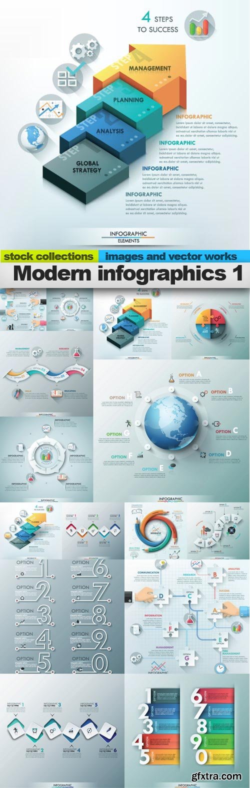 Modern infographics 1, &nbsp;15 x EPS