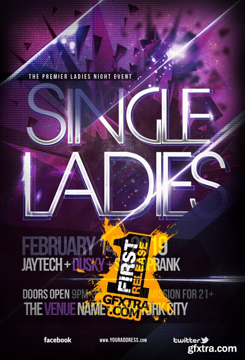 Single Ladies Flyer Template