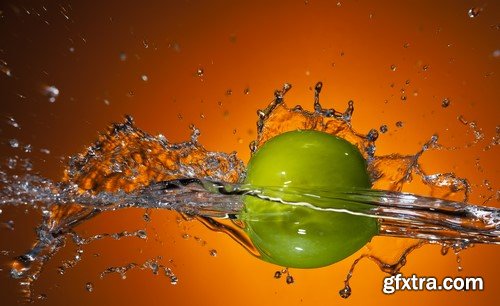 Fruit on bright background 8x JPEG