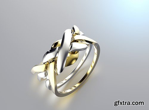 Gold wedding ring with diamonds 15x JPEG