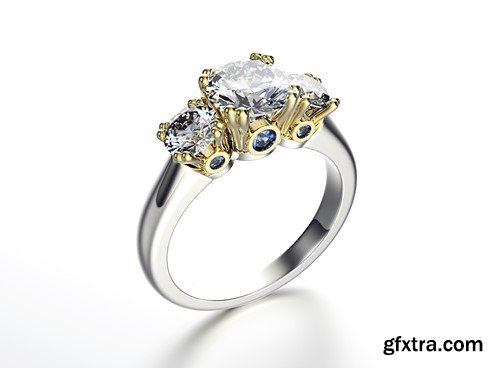 Gold wedding ring with diamonds 15x JPEG