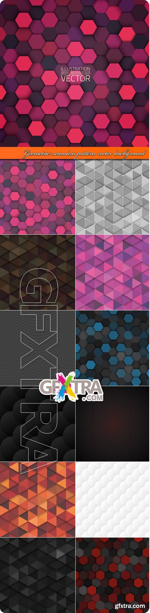 Geometric seamless pattern vector background