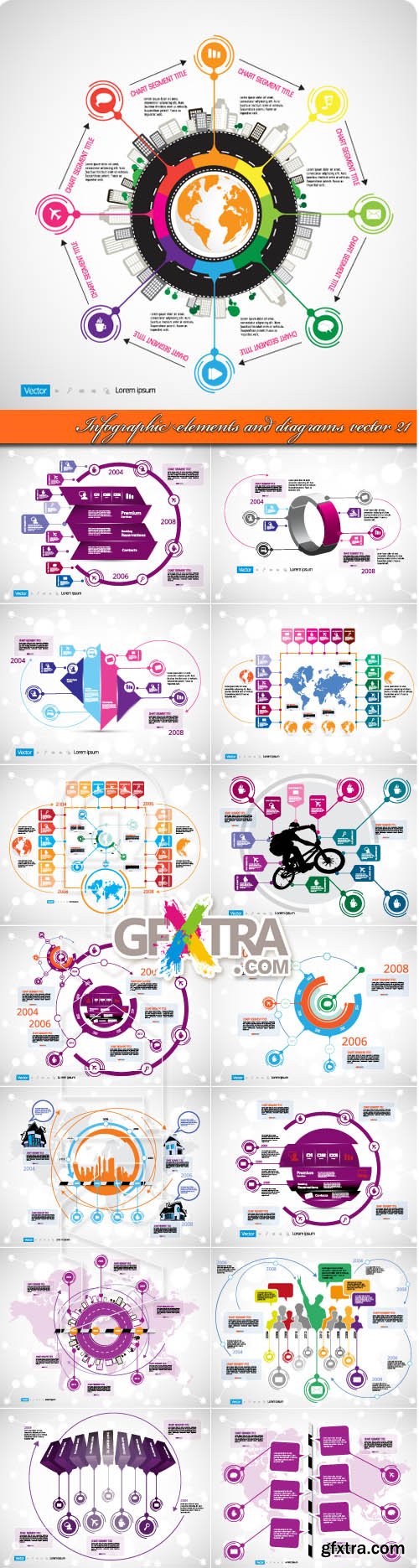 Infographic elements and diagrams vector 21