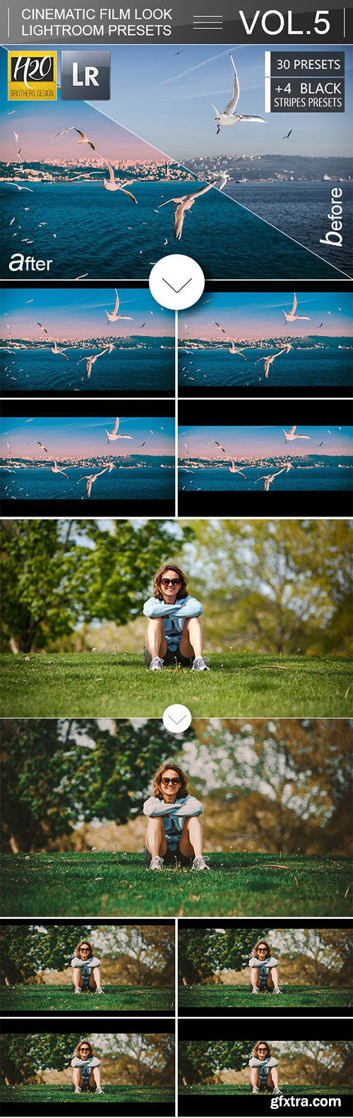 GraphicRiver 30 Cinematic Film Look Lightroom Presets VOL.5 10995863