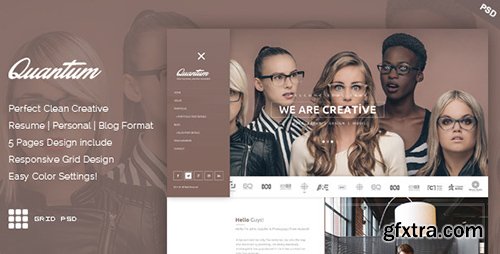 ThemeForest - Quantum - Personal Multipurpose Design PSD