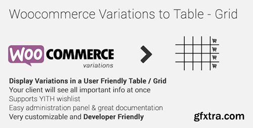 CodeCanyon - Woocommerce Variations to Table - Grid v1.1.1