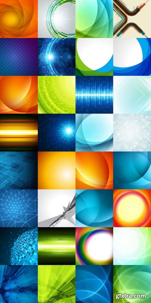 Set Vector Modern Abstract Technology Backgrounds