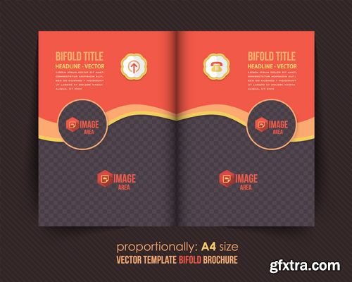 Vector - Dark Style Business Bi-Fold & Tri-Fold Brochure Design