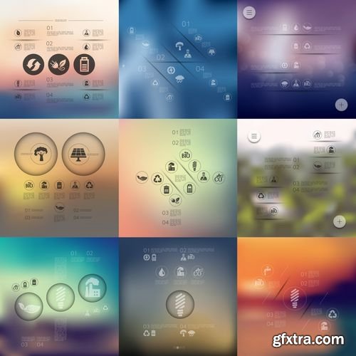 Vector - Infographics with Unfocused Background