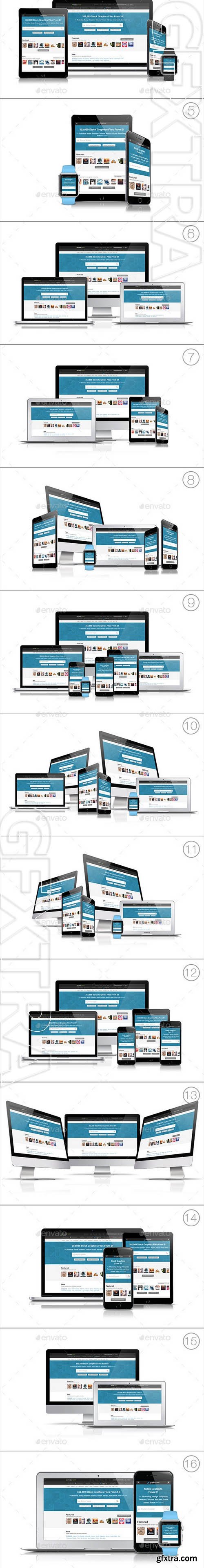 30 Responsive Mockups - GraphicRiver 10932368