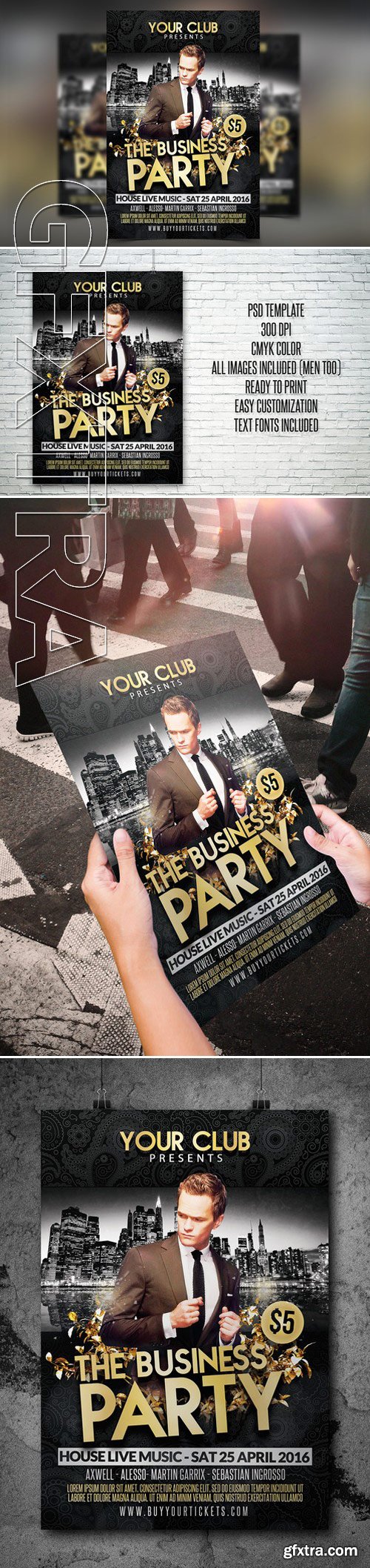 CM - Business Party Flyer Template PSD