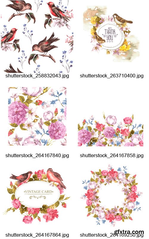 Amazing SS - Floral & Watercolor Design, 25xEPS