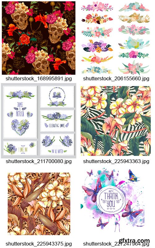 Amazing SS - Floral & Watercolor Design, 25xEPS