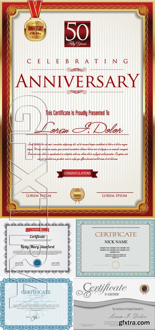 Stock Vectors - Certificate Template 15