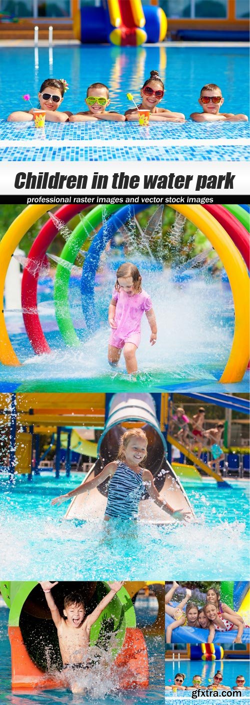 Children in the water park