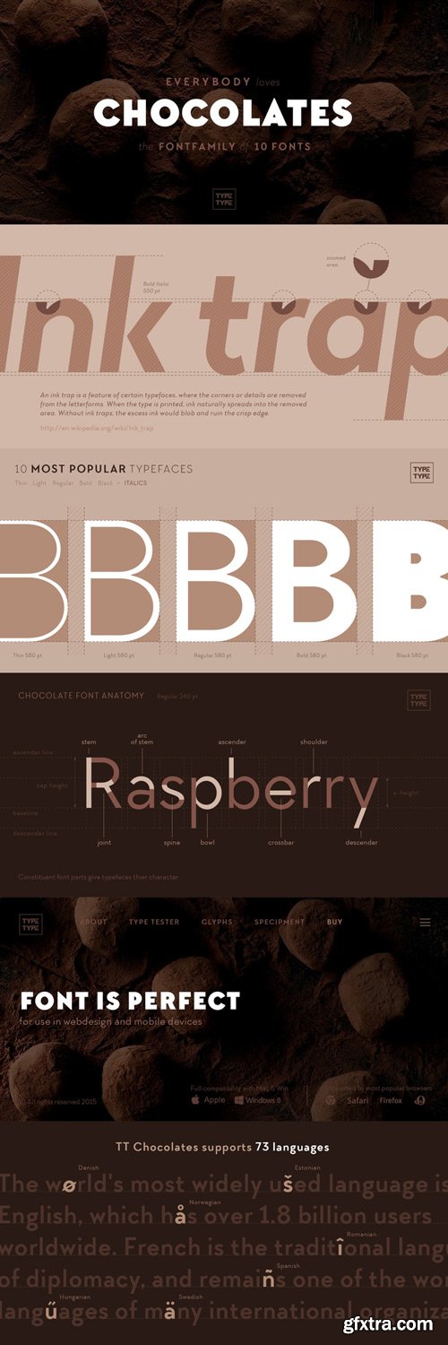 TT Chocolates Font Family $180