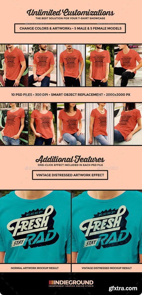 GraphicRiver: Urban T-Shirt Mockups 10940969